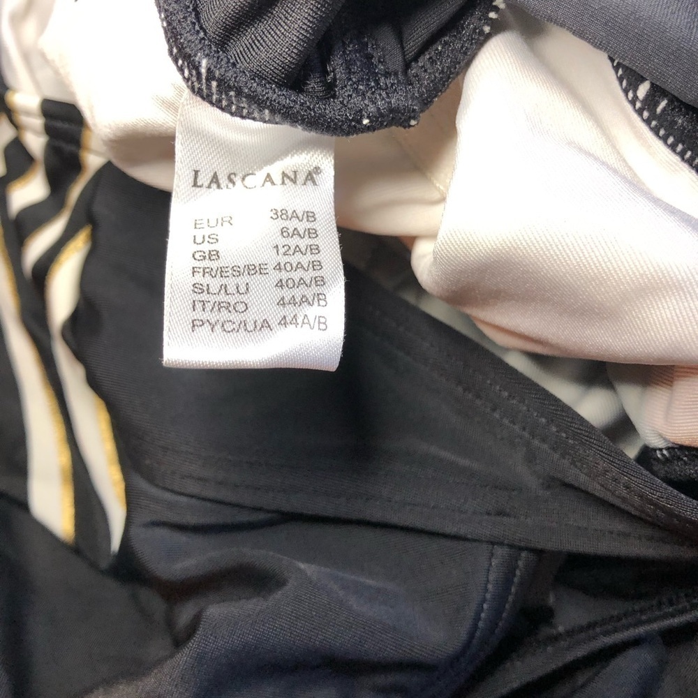 Black and White Striped Swimsuit - Picture 13 of 16